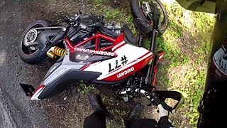 Ducati Hypermotard SP Crash [upl. by Marylynne810]