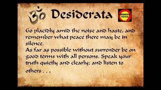 A Reading Desiderata by Max Ehrman [upl. by Brianne]