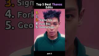 Top 5 Best Thanos Edits  Squid Game 2 squidgame squidgame2 top5 [upl. by Rossner174]