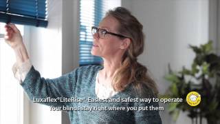 Luxaflex® Venetian Blinds  LiteRise® – Easiest and safest way to operate [upl. by Adnawat]