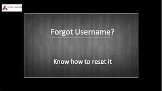 How to reset your Axis Direct Username [upl. by Teador]