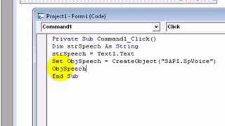 How To Add Speech To Your Visual Basic 60 Project [upl. by Letnohs]