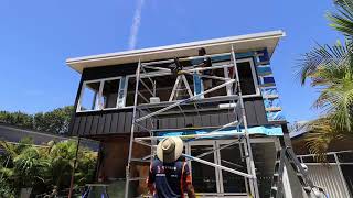 Installing Standing Seam colourbond cladding [upl. by Sanjiv]