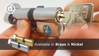 Thumb Turn Anti Drill Euro Cylinder Lock Demo [upl. by Roban]