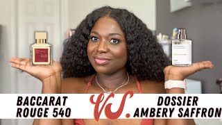 My Perfume Collection 2021  Dossier Perfume Review  Baccarat Rouge 540 Dupe  Ambery Saffron [upl. by Eaned753]