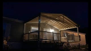 Building a porch onto a gable roof [upl. by Pirri]