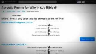 Acrostic poems about Wife [upl. by Assetniuq]