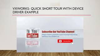 VxWORKS Tutorials A Quick tour with Device driver example codesee description [upl. by Samohtnhoj]