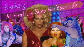 LIPSYNC RANKING every first quotlip sync for your lifequot season 116 rupauls drag race [upl. by Ulund]