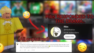 RibsRoblox RESPONDED TO THE DRAMA CRAZY [upl. by Zeralda]