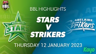 Melbourne Stars vs Adelaide Strikers  Match Highlights [upl. by Nuawd963]