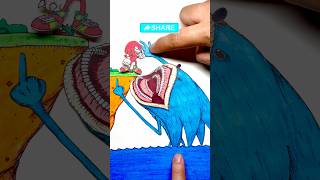 The best laugh 2  Shin Sonic vs Sonic team sonic stopmotion drawing animation [upl. by Feetal488]