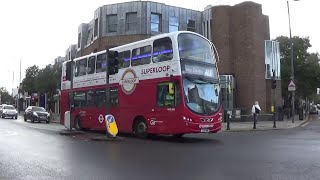 London Buses 2023Teddington Town Centre including new SuperLoop Route SL7 [upl. by Lindberg602]