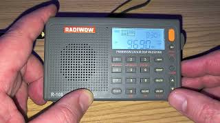 Revisiting Radiwow  Sihuadon R108 portable receiver tuning the 31 meter band shortwave [upl. by Bahe]