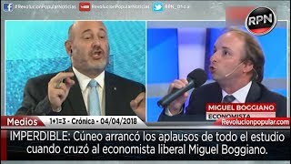 MONUMENTAL cruce entre Santiago Cúneo y el economista liberal Miguel Boggiano [upl. by Remmus]