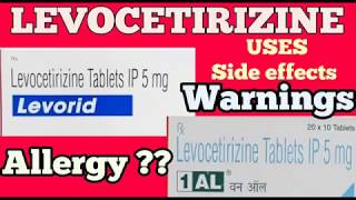 LEVOCETIRIZINE for all allergic reaction हिंदी में Use side effects Warnings ALL ABOUT MEDICINE [upl. by Terhune]