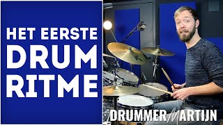 Leer Je Eerste Drum Ritme Spelen  Drumles voor Beginners van DrummerMartijn [upl. by Assenaj]