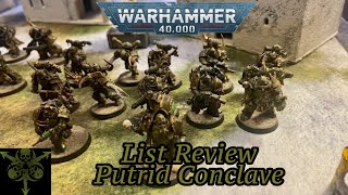 Warhammer 40k Competitive Death Guard List review [upl. by Dyol]