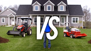 Ventrac Vs Normal Tractor Turf Damage [upl. by Yirinec21]