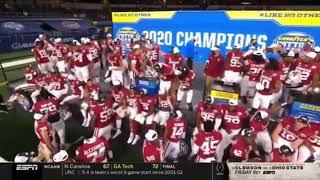 Oklahoma Sooners Malcolm Kelly freestyle after the 2020 Cotton Bowl [upl. by Haase]