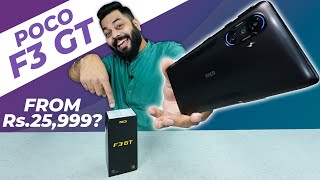 POCO F3 GT Unboxing And First Impressions ⚡ Dimensity 1200120Hz Turbo AMOLEDMaglev Triggers amp More [upl. by Sandstrom]