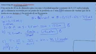 Ejercicio 07 Movimiento circular uniforme MCU problema resuelto [upl. by Elsa238]