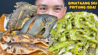 Ginataang Sili sa SANTOL at Pritong Isda Mukbang Asmr  Filipino Food Mukbang Philippines [upl. by Jarib576]