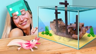 I Built Minecraft IRL for my Axolotl [upl. by Meece]