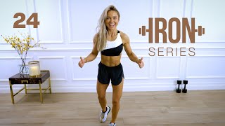 IRON Series 30 Min Full Body Circuits Workout  Dumbbells  24 [upl. by Marcelline]