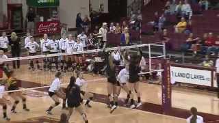 Gopher Volleyball Wins in Four Over Milwaukee [upl. by Hanford]