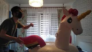 Inflatable unicorn by Intex deflation [upl. by Elleryt]