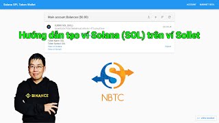 Hướng dẫn tạo ví Solana SOL trên ví Sollet [upl. by Yemorej]