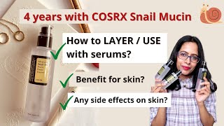 How to LAYER amp USE Cosrx Snail Mucin Essence with serums Vitamin c AHA BHA Retinol Niacinamide [upl. by Anwahsad]