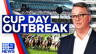 Two COVID19 cases detected at Melbourne Cup  Coronavirus  9 News Australia [upl. by Valma638]