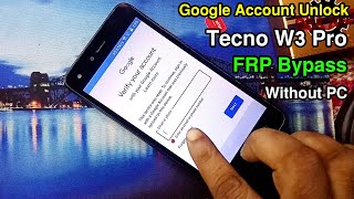 Tecno W3 Pro Frp Bypass  Tecno W3 Pro Google Account Unlock  Tecno W3 Pro FRP Unlock New Method [upl. by Eelirak17]