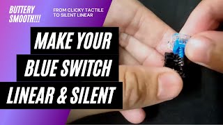 Mechanical Keyboard  Convert Clicky Tactile Switch To Silent Linear Switch Jailhouse [upl. by Adnaw]