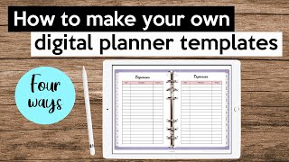 How to make digital planner templates  Goodnotes amp other PDF apps [upl. by Ritchie453]