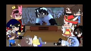 Mcyt react to Sapnap vs nightmareQuackitymy Au [upl. by Ailadgim]