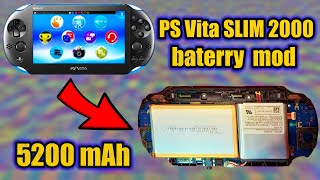 PS Vita SLIM 2000 Battery mod 5200 mAh tutorial [upl. by Aniv]