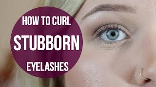 The BEST Method For Curling Stubborn Lashes [upl. by Dnomrej]