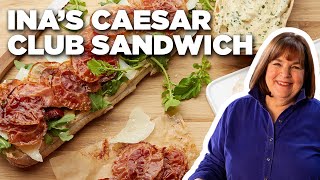 Ina Gartens Chicken Caesar Club Sandwich  Barefoot Contessa  Food Network [upl. by Raddatz]