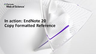 In action EndNote 20 Windows Copy Formatted Reference [upl. by Guttery]