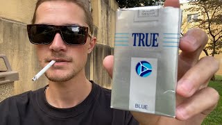 Smoking a True Blue Cigarette  Review [upl. by Ferrigno]