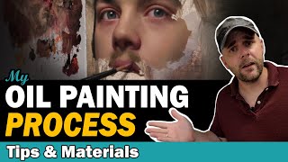 My OIL PAINTING PROCESS Tips and Materials [upl. by Reilamag519]