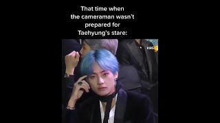 That time when the cameraman wasnt prepared for Taehyungs stare👀 [upl. by Ynatsyd]