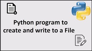 Python program to create and write to a Text File [upl. by Iniffit]