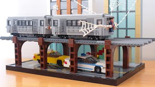 Lego Spiderman 2 Train Scene Diorama MOC [upl. by Gelhar681]