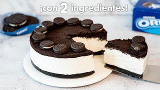 PASTEL de OREO con 2 Ingredientes 💙  Tarta Helada  Postre SIN HORNO [upl. by Niple]