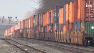 Huge CSX Double Stack Train [upl. by Eerat]