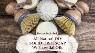 DIY All Natural DIY SOLID DISH SOAP Cold Process Recipe  pH amp Lather test  Ellen Ruth Soap [upl. by Pope]